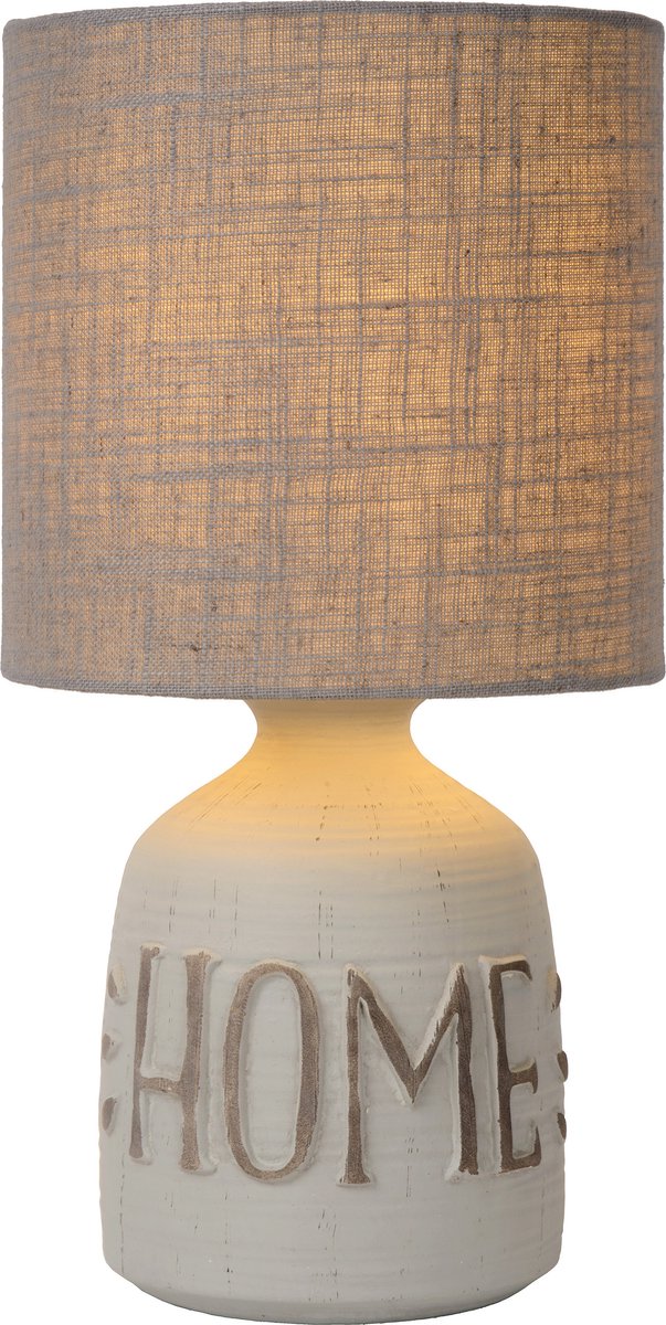 Lucide cosby - lampe de table - ø 16,5 cm - 1xe14 - gris - japandi