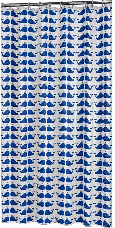 Rideau de douche baleine en peau de phoque 180x200 cm - peva - bleu