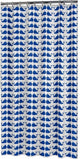 Rideau de douche baleine en peau de phoque 180x200 cm - peva - bleu