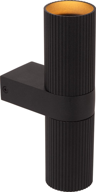 Lucide clubs - applique murale spot - 2xgu10 - noir