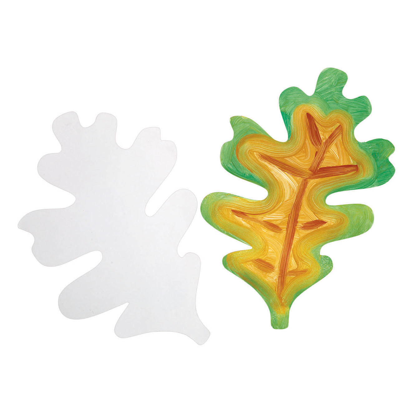 Colorations - feuilles artisanales géantes en carton, 24 pièces