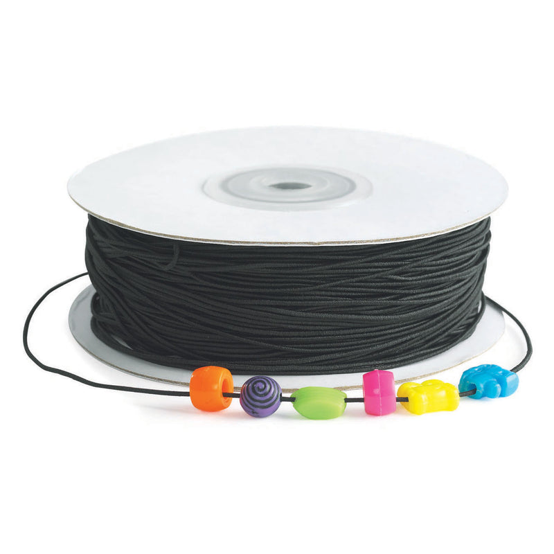 Colorations - Cordon élastique noir pour perles, 91 mtr.