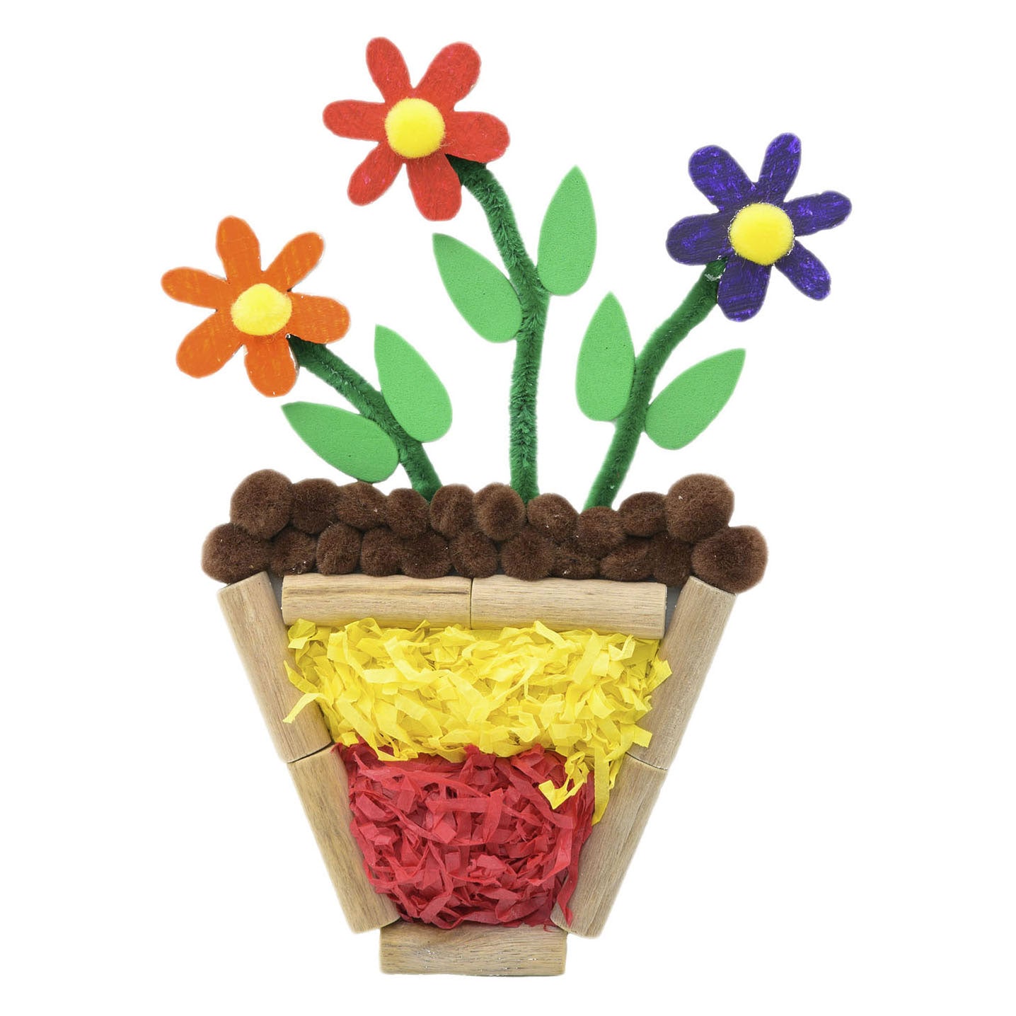 Colorations - Fleurs de marguerites en bois Petites, 20e.