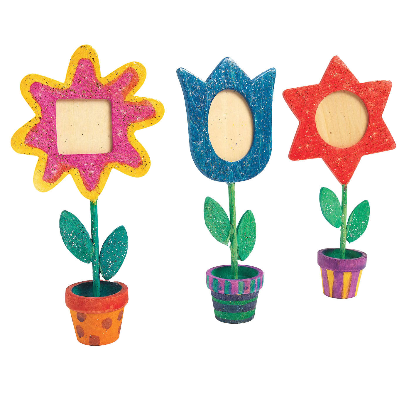 Colorations - Cadre photo en bois pour pot de fleurs, lot de 12