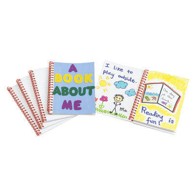 Colorations Notebook Blanco avec couverture blanche, ensemble de 24