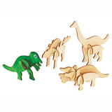 Colorations Faire et décorez votre dinosaure de puzzle 3D en bois, ensemble de 4 - afbeelding 5