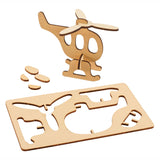 Colorations Faire et décorez vos véhicules 3D en bois, ensemble de 4 - afbeelding 3