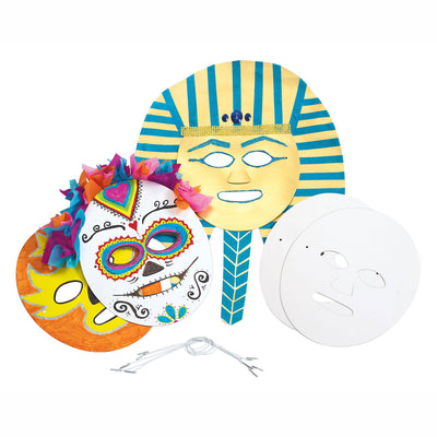 Colorations - Faites et décorez vos propres masques en carton, ensemble de 24