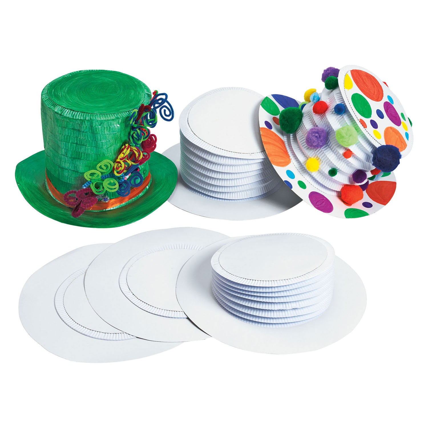 Colorations Faire et décorez votre propre blanc Hoedtop, ensemble de 12
