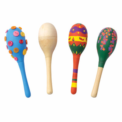 Les colorations décorent vos propres maracas en bois, ensemble de 12