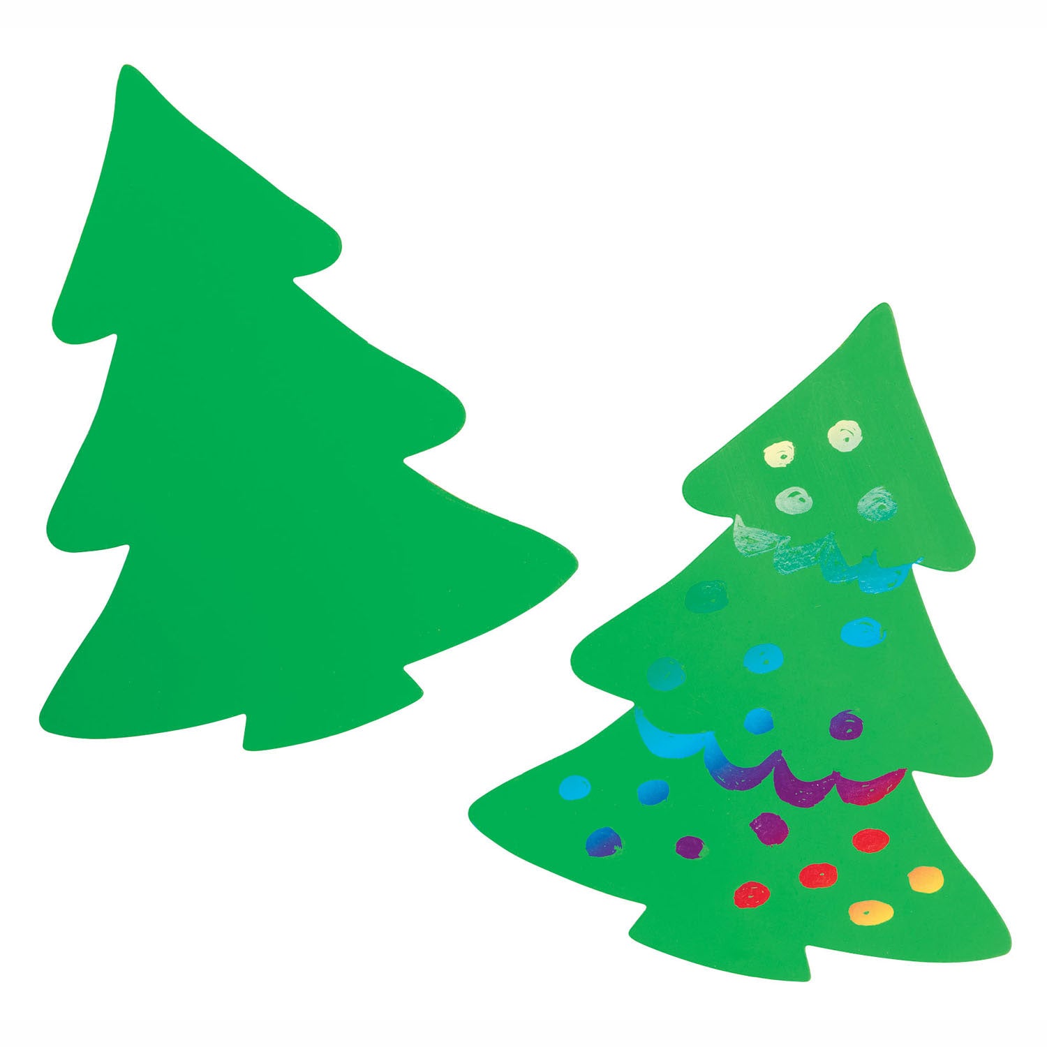 Colorations - arbre de Noël de la carte à gratter, ensemble de 36