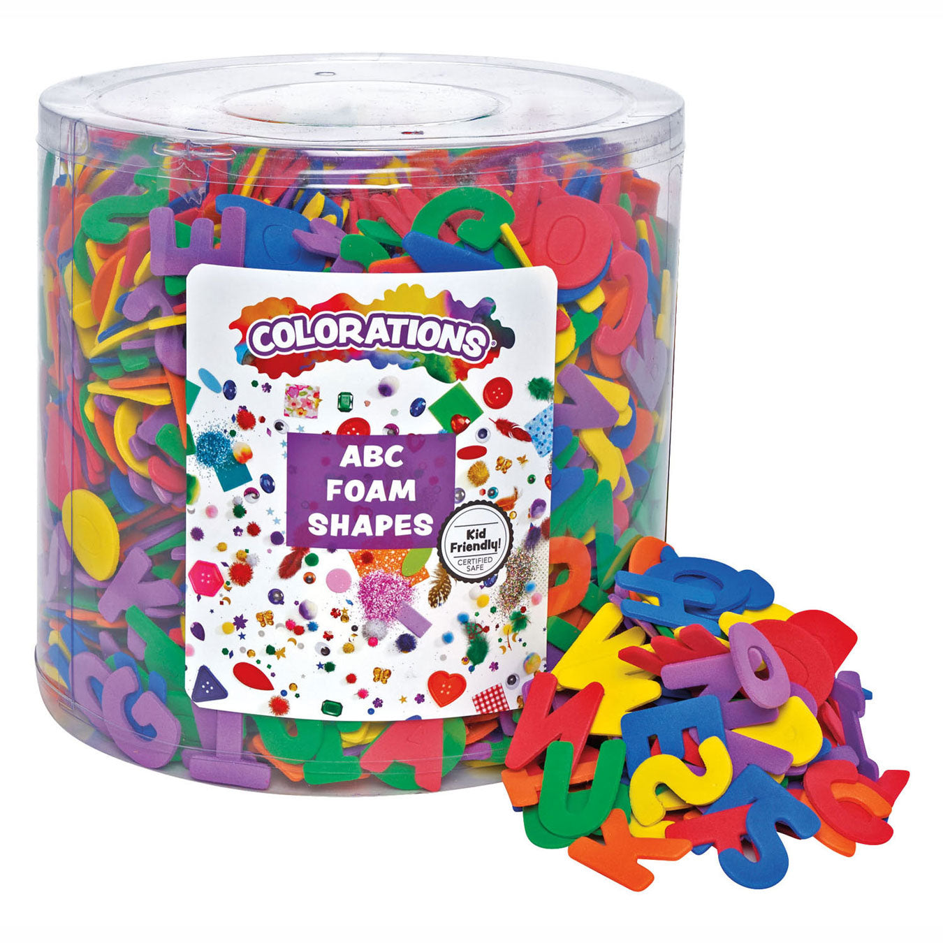 Colorations - Lettres en mousse ABC dans un seau, 2208pcs.