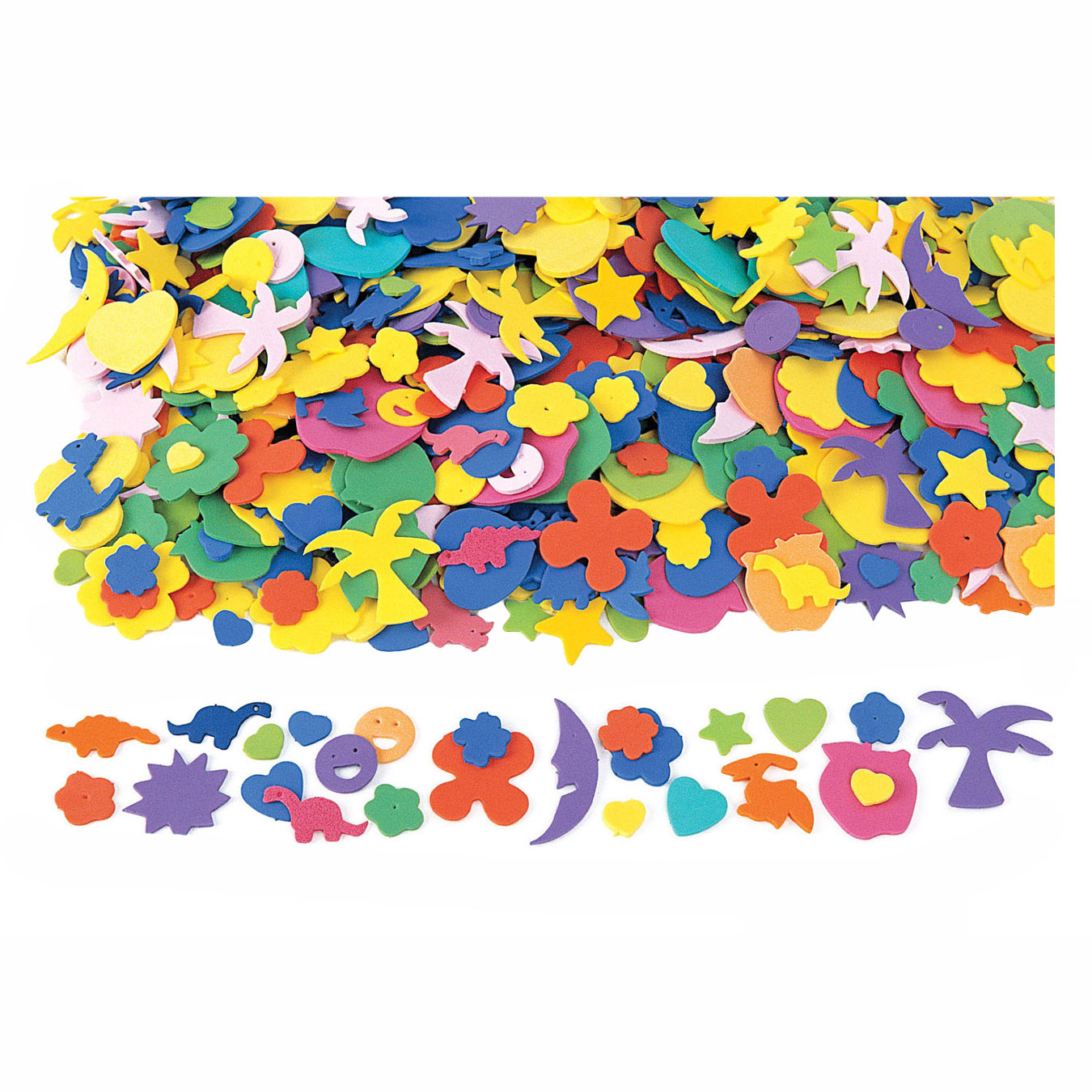 Figures de mousse amusantes colorations, 1000st.