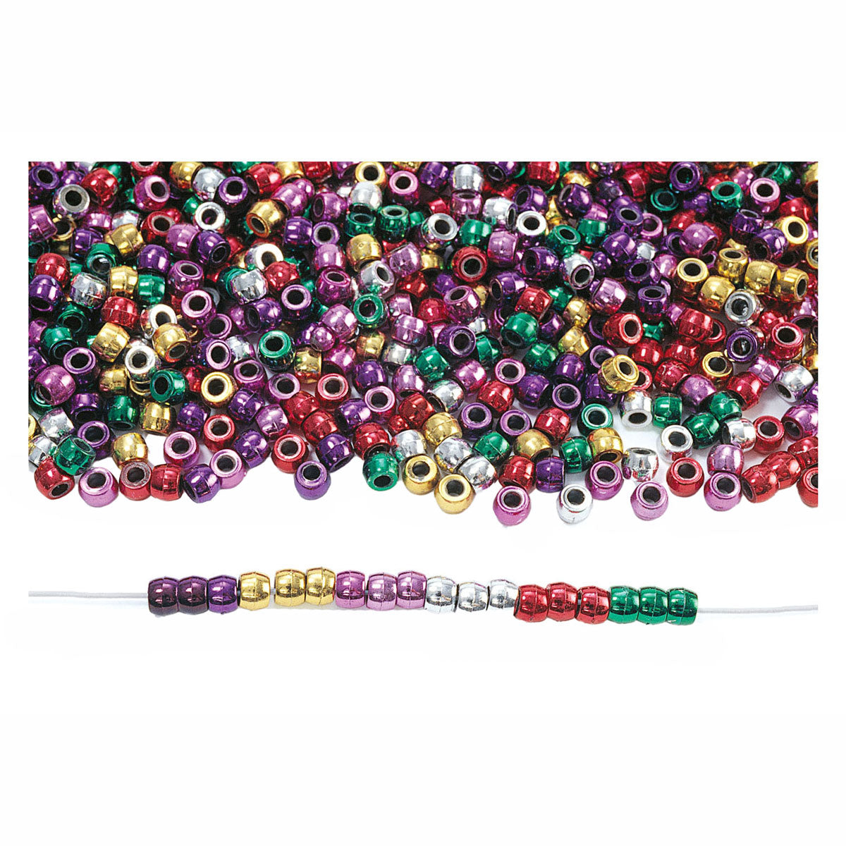 Colorations - Perles de perles de couleur métallique dans le sac, 453 grammes