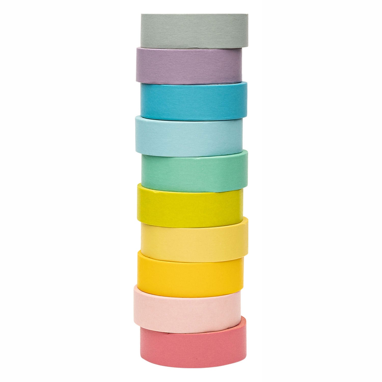 Colorations - Couleurs pastel de bande Washi, ensemble de 10