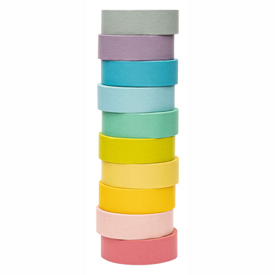 Colorations - Couleurs pastel de bande Washi, ensemble de 10