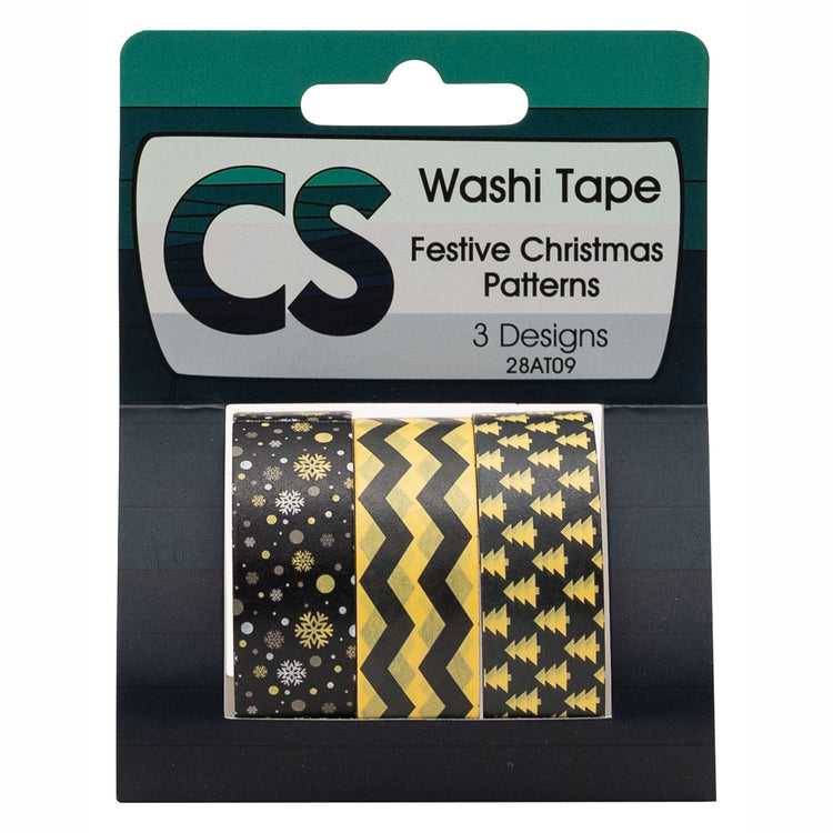 Colorations - Washi Tape Festive Christmas Matchs 3 rouleaux, 5mtr.