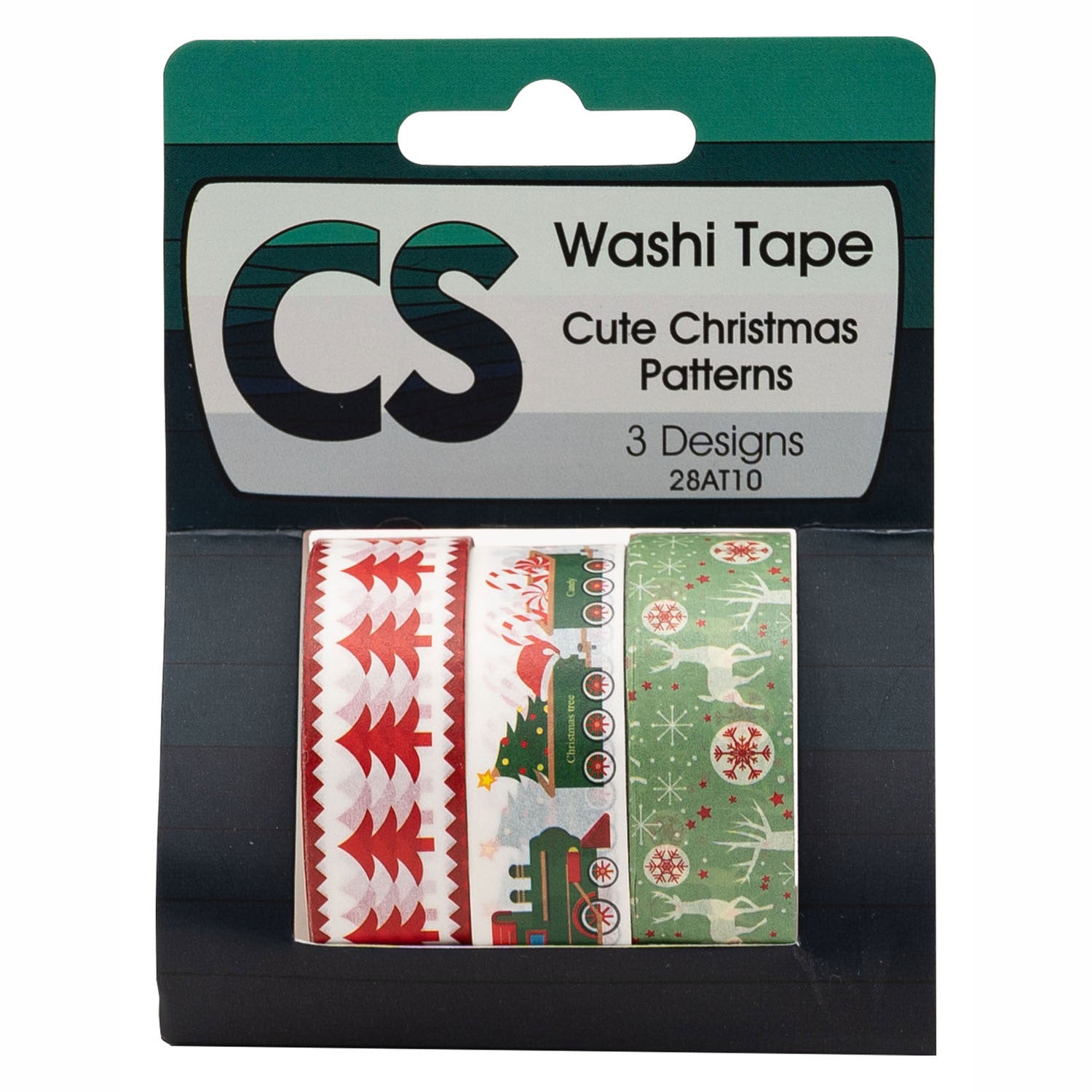 Colorations - Washi Tape Christmas 3 Rolls, 5mtr.