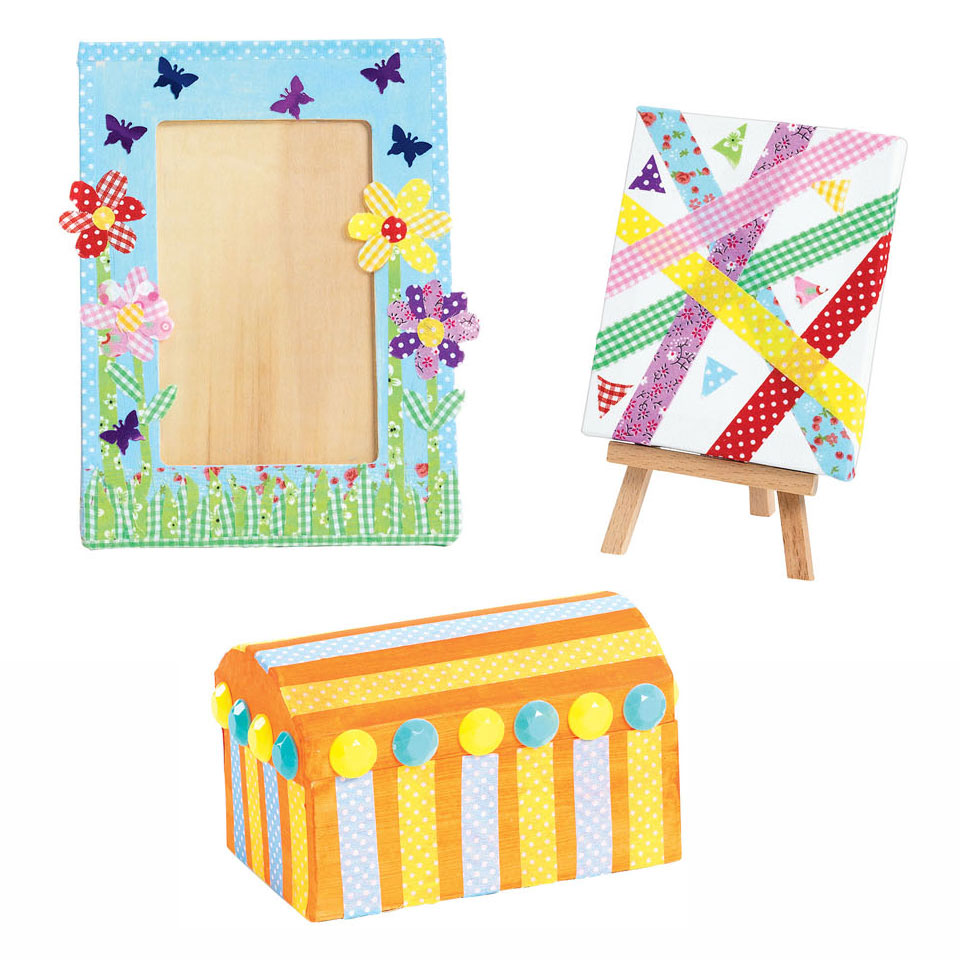Colorations - tissu ruban et motifs, lot de 12