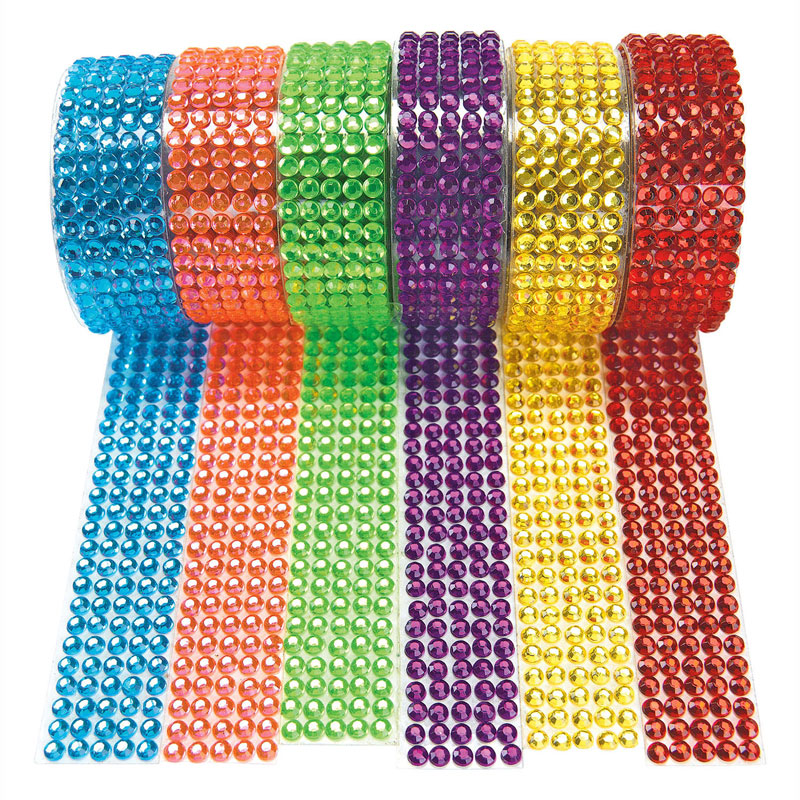 Colorations Ruban Plastique Couleur de pierres précieuses, ensemble de 6