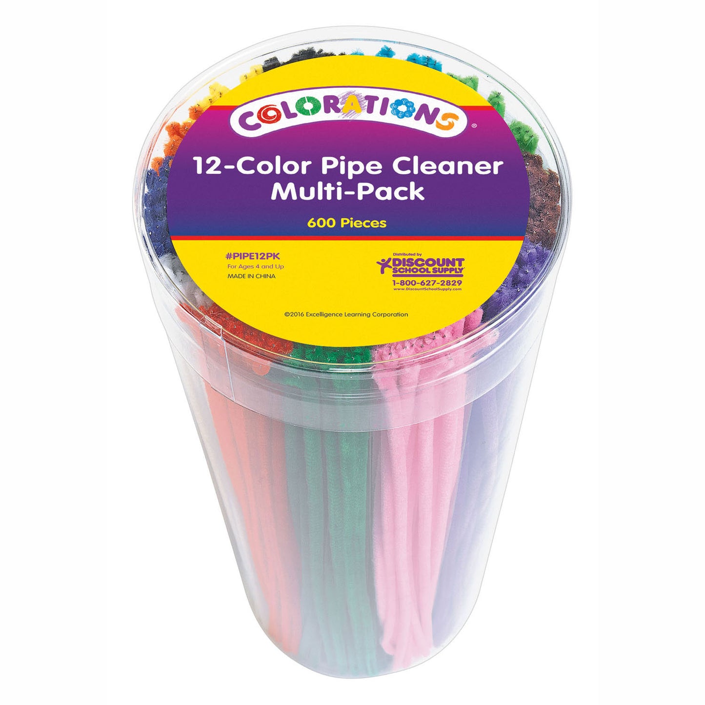 Colourations Chenille wire Colour 12 couleurs, 600pcs.