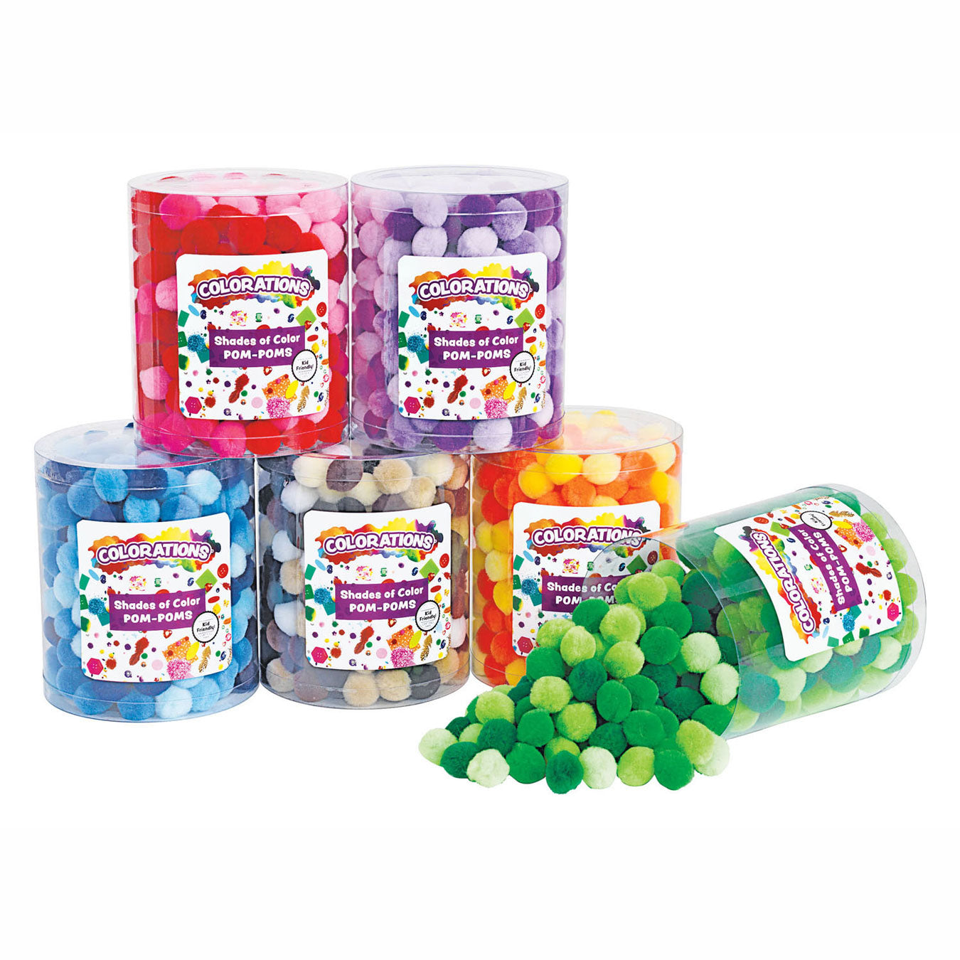 Colorations - Pompomps 6 couleurs, 1500st.