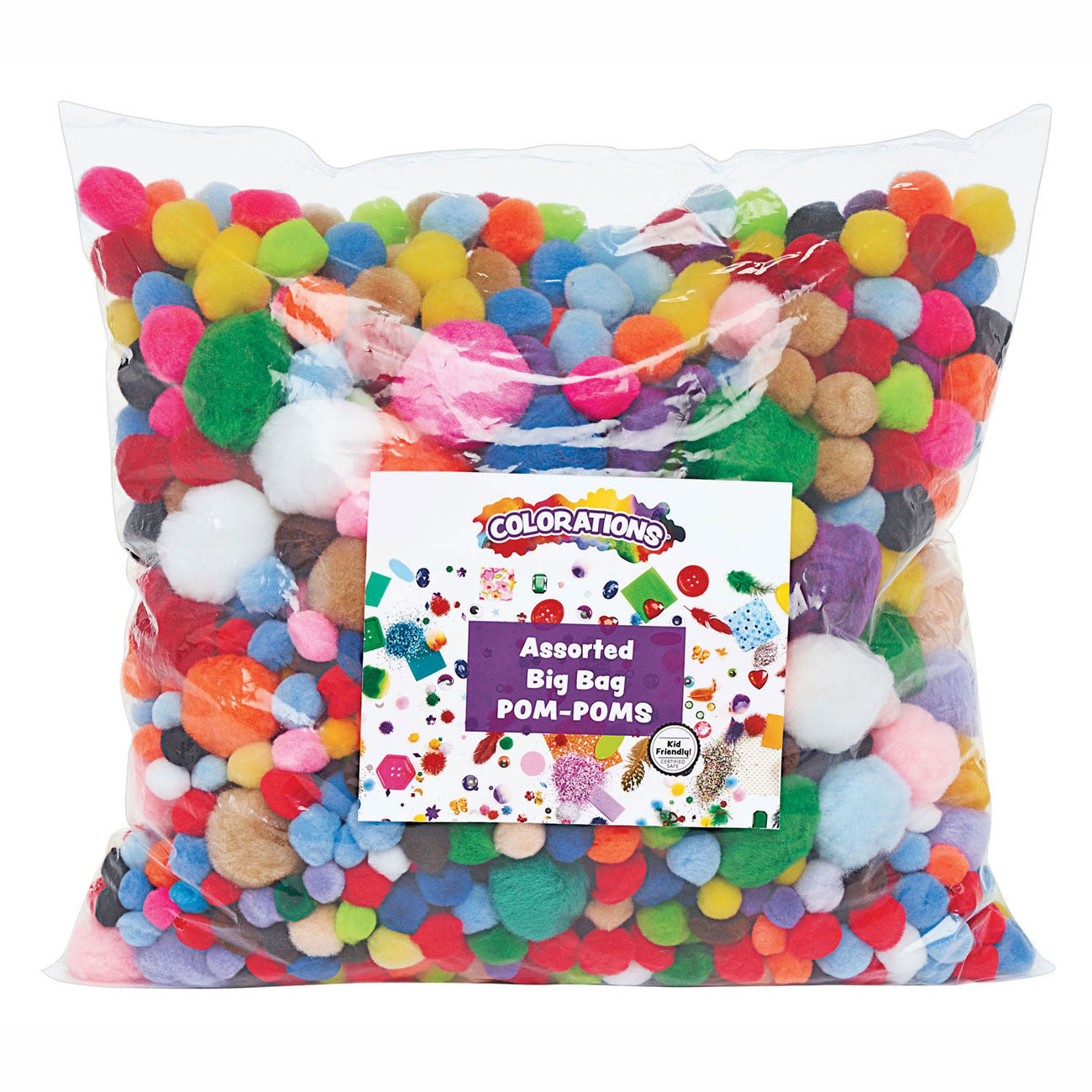 Colorations Sac de pompons 450g, 1200pcs.
