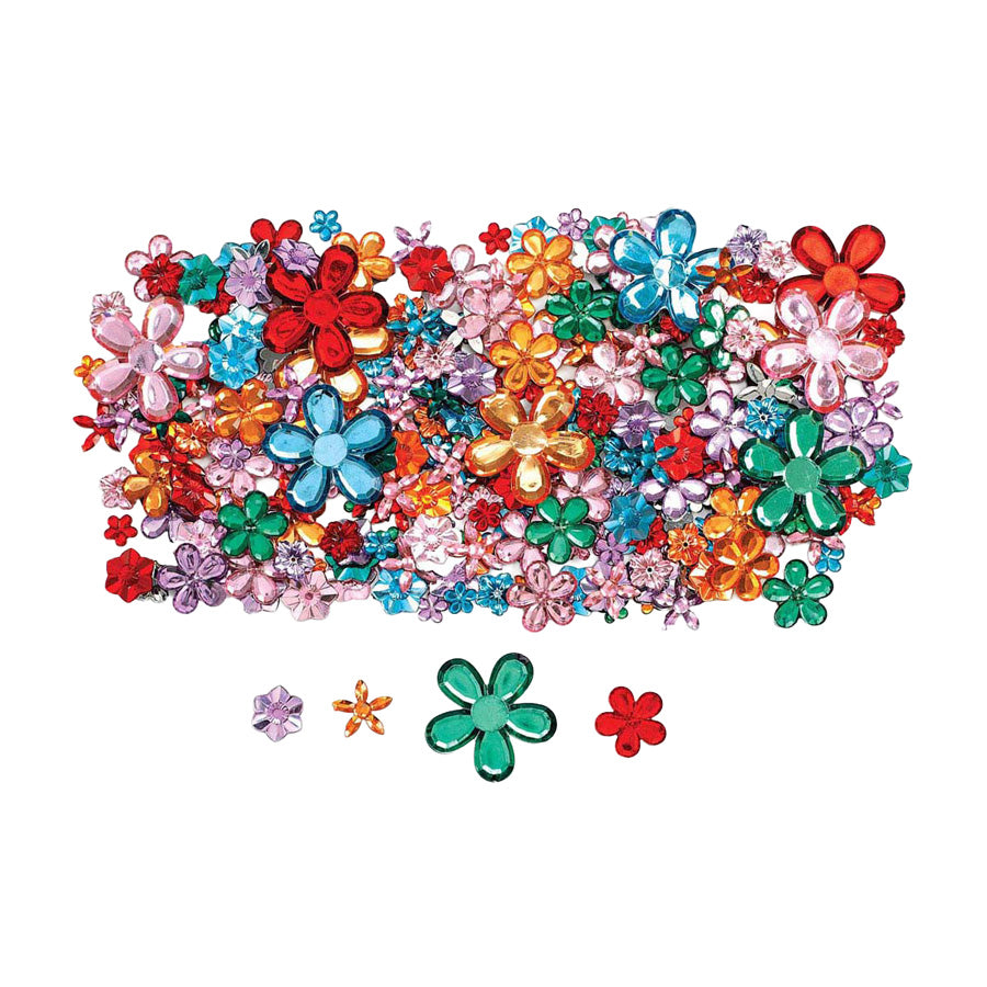 Colorations - Colored Flower Strasstones, 300st.