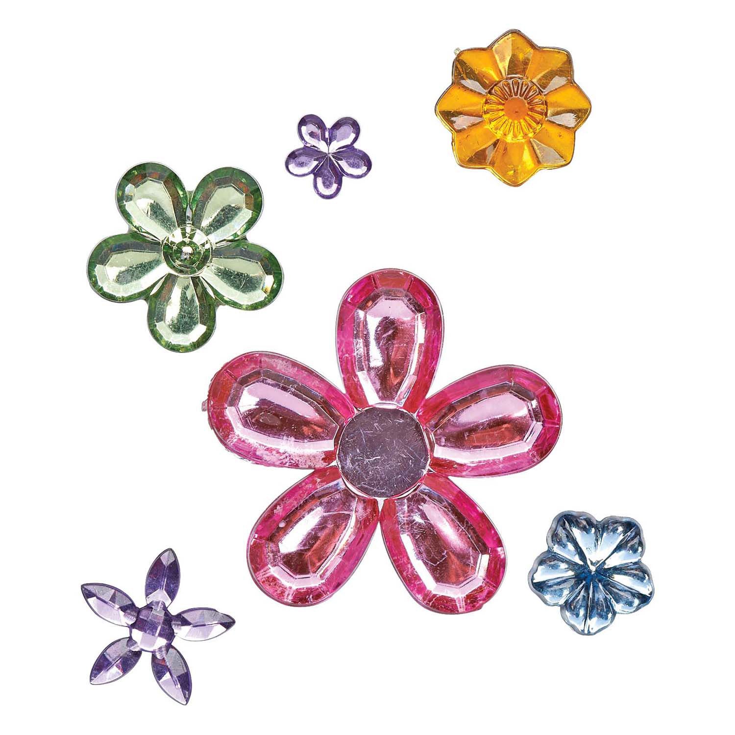 Colorations - Colored Flower Strasstones, 300st.