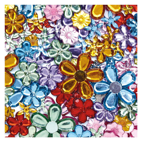 Colorations - Colored Flower Strasstones, 300st.