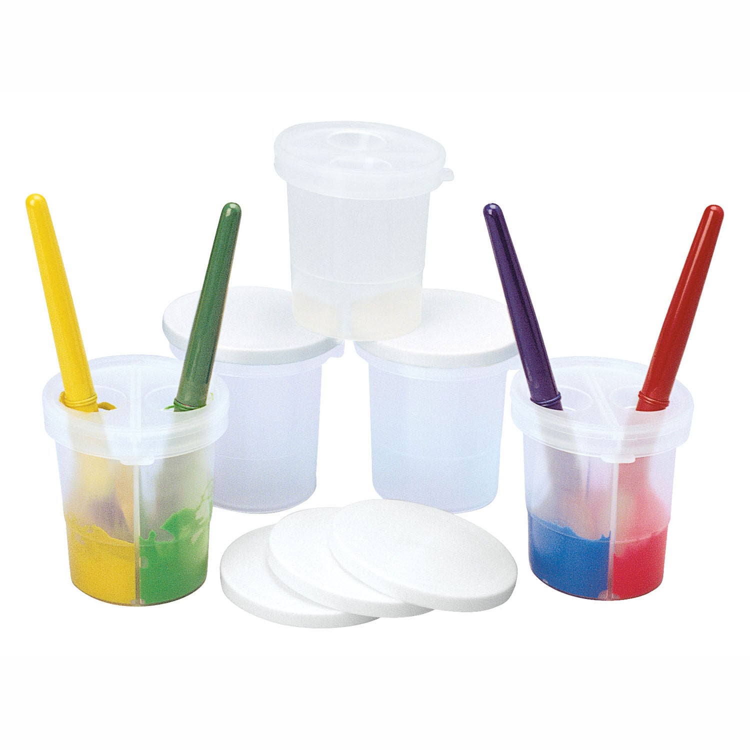 Colorations Paint Tasse avec couvercle et 2 sections de distribution, ensemble de 5