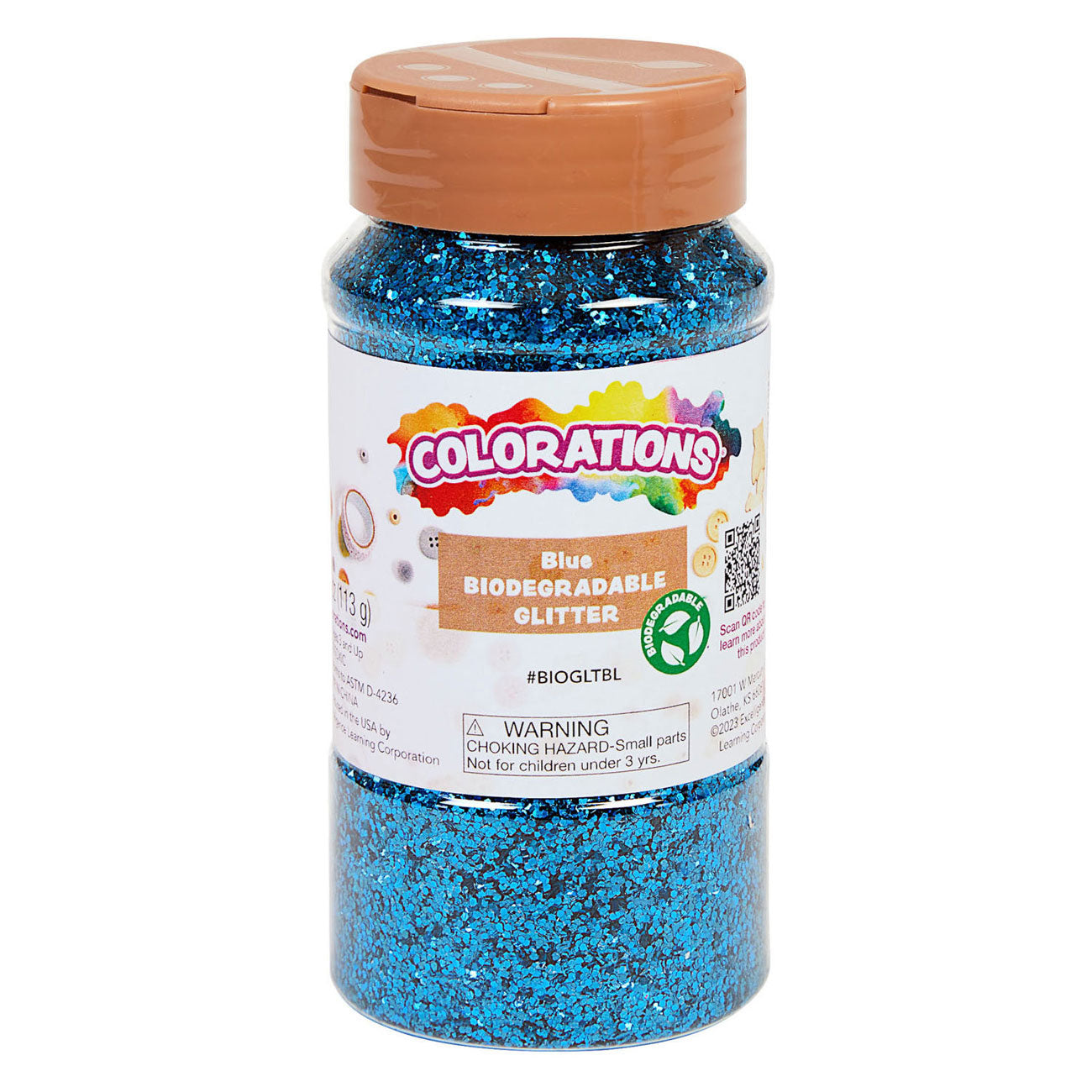 Colorations Bleu à paillettes dégradables organiques, 113 grammes