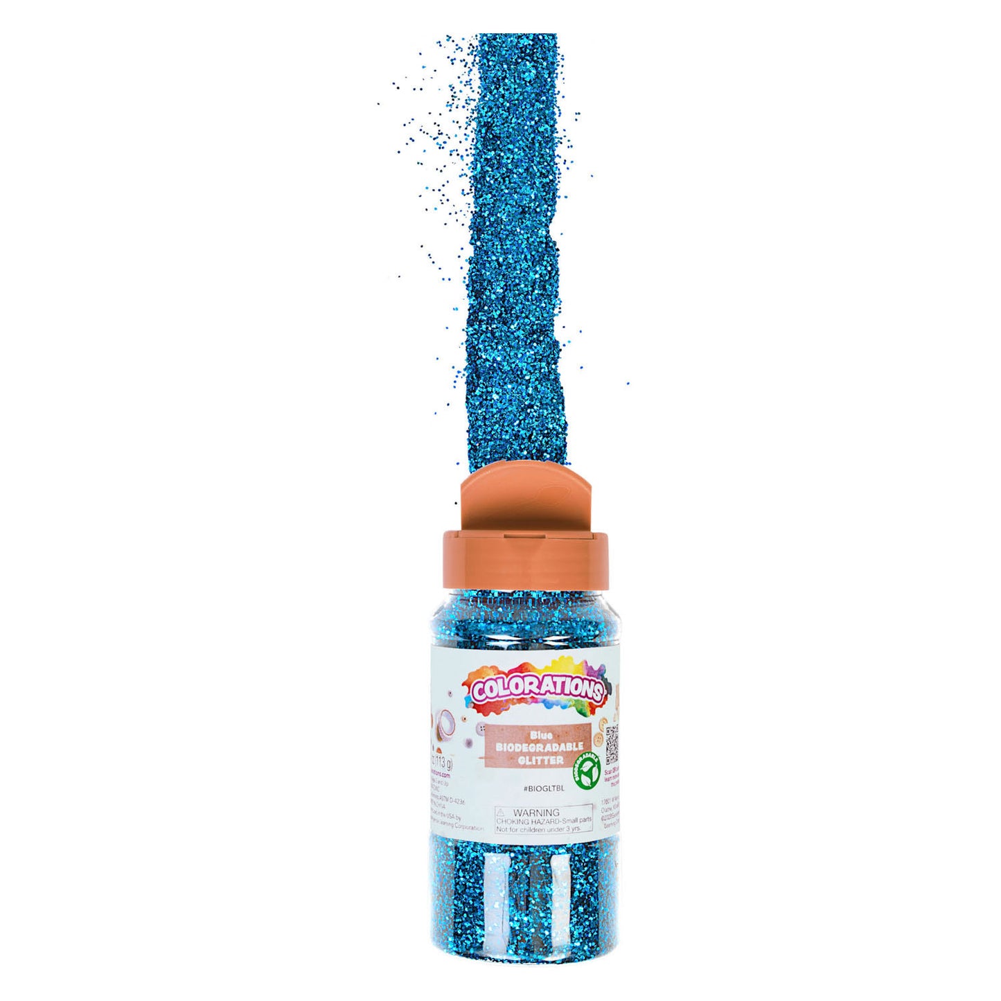 Colorations Bleu à paillettes dégradables organiques, 113 grammes