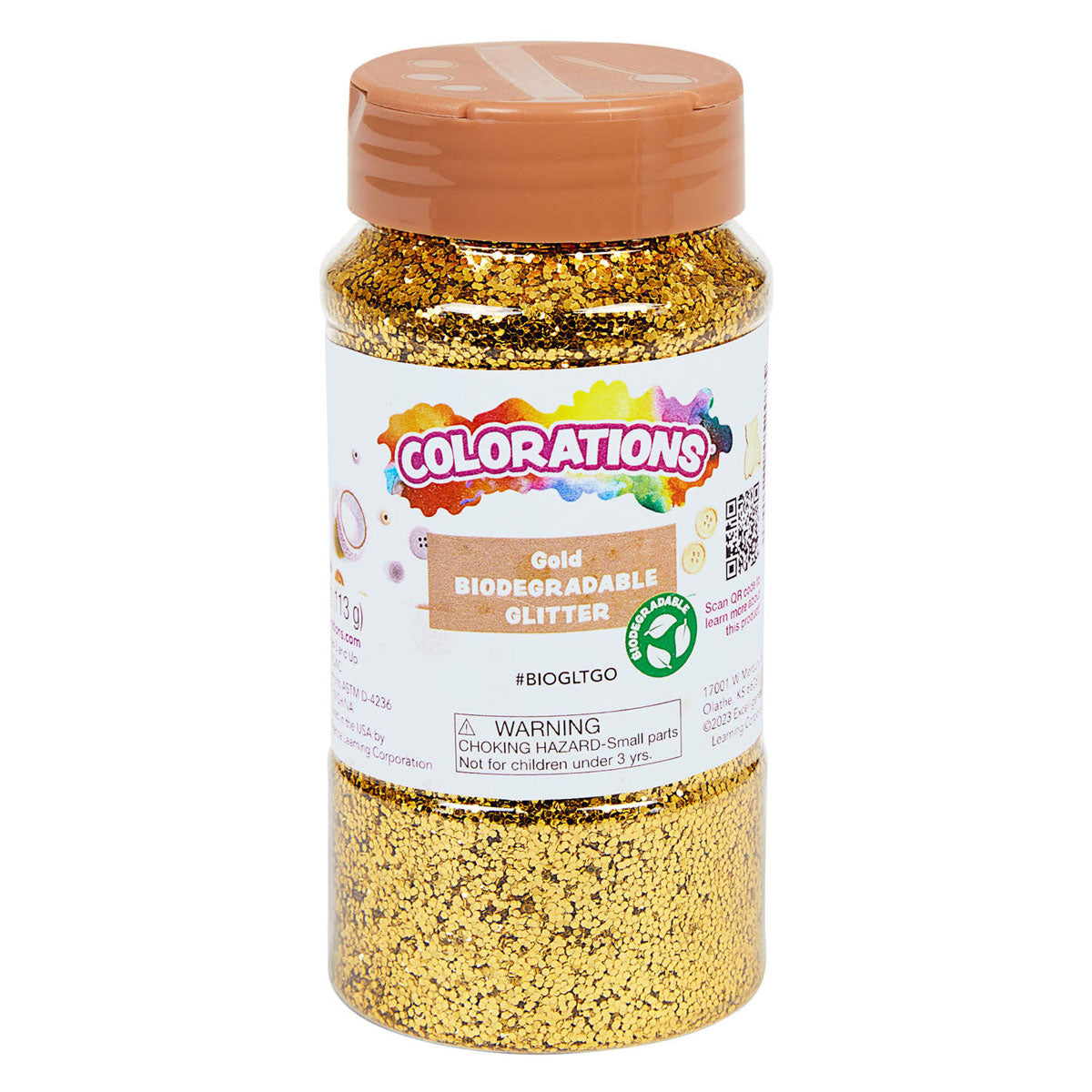 Colorations - paillettes dégradables organiques - or, 113 grammes