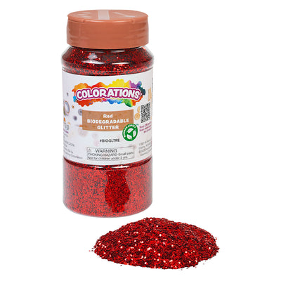 Colorations - paillettes dégradables organiques - rouge, 113 grammes
