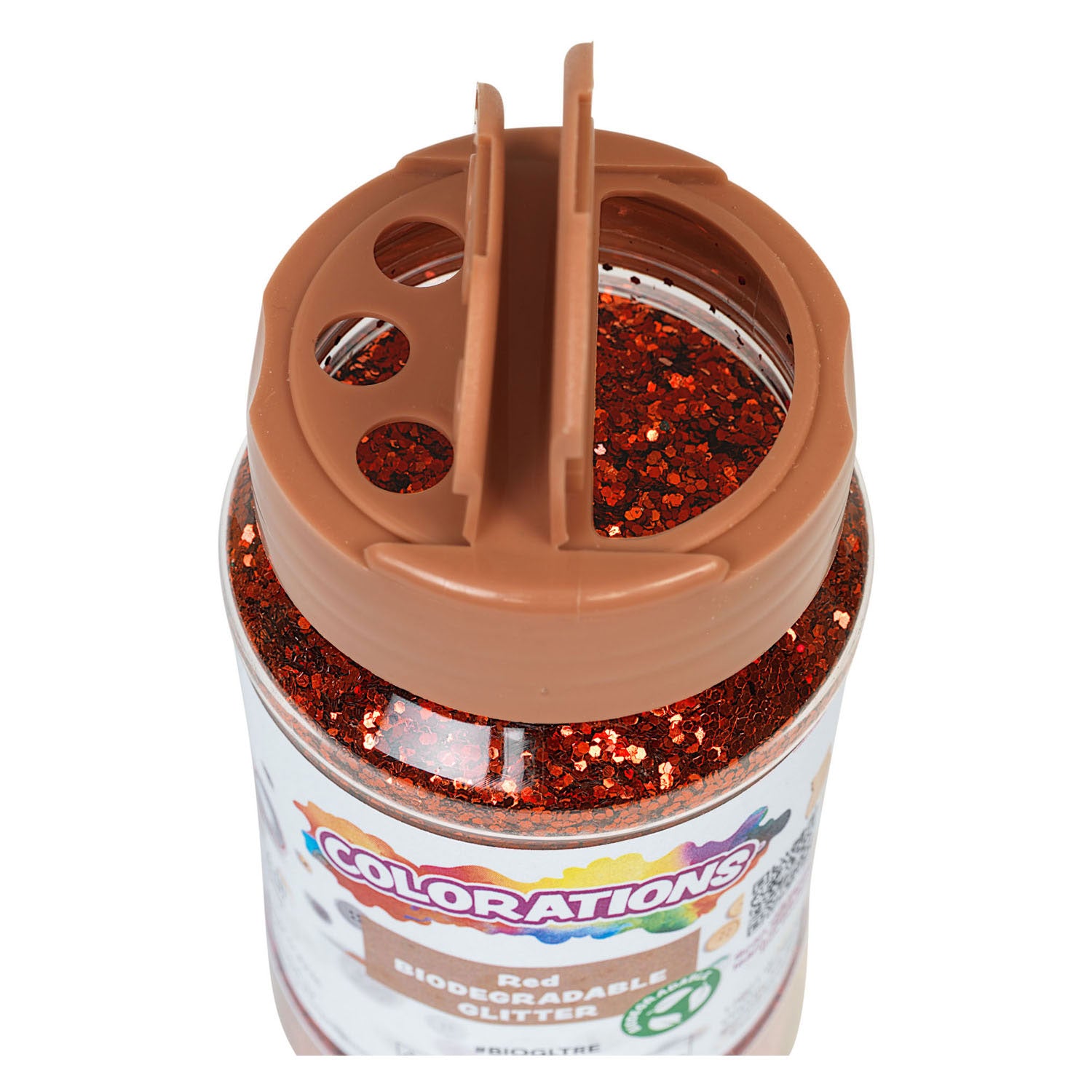 Colorations - paillettes dégradables organiques - rouge, 113 grammes
