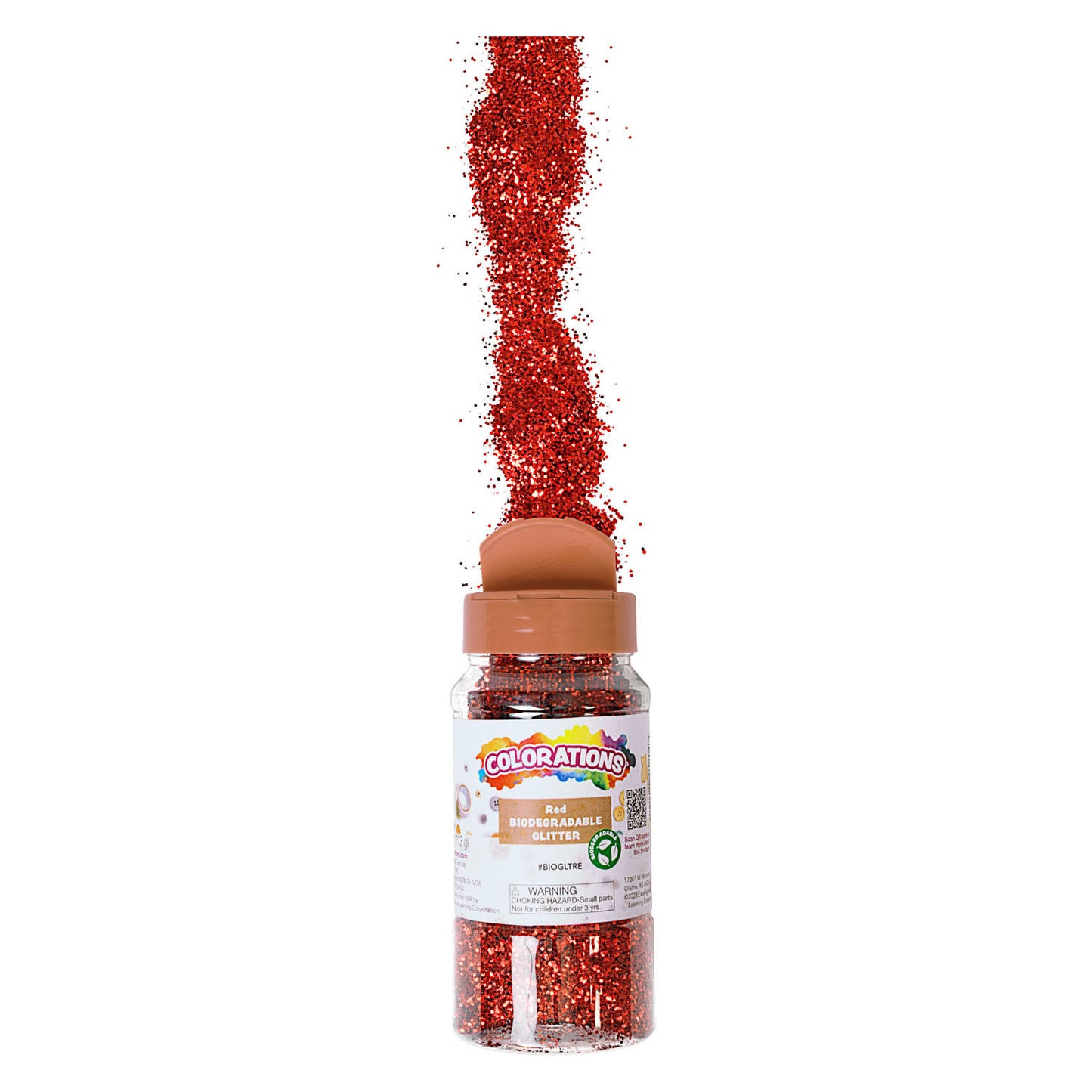 Colorations - paillettes dégradables organiques - rouge, 113 grammes