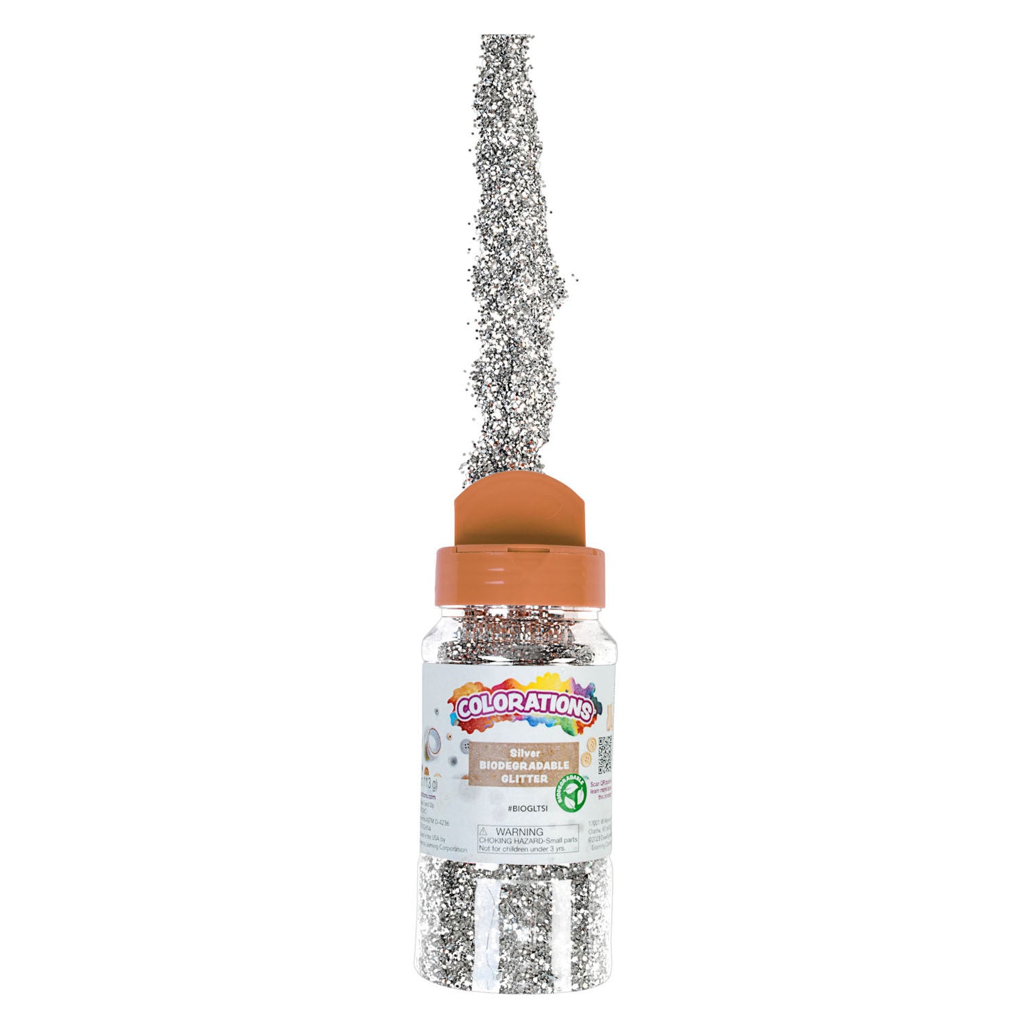 Colorations Organic Degradable Glitter Silver, 113 grammes