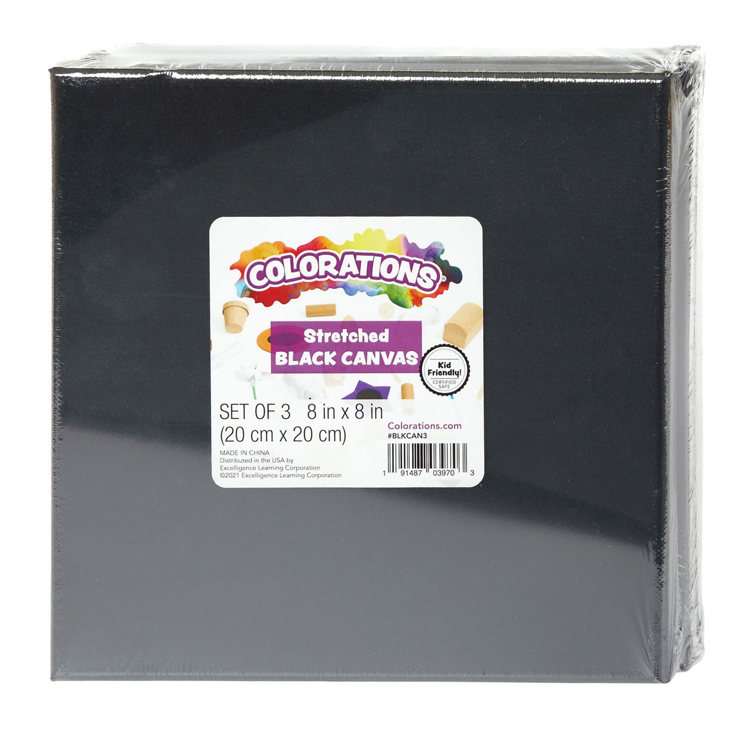Colorations toivas noir 20x20cm, ensemble de 3