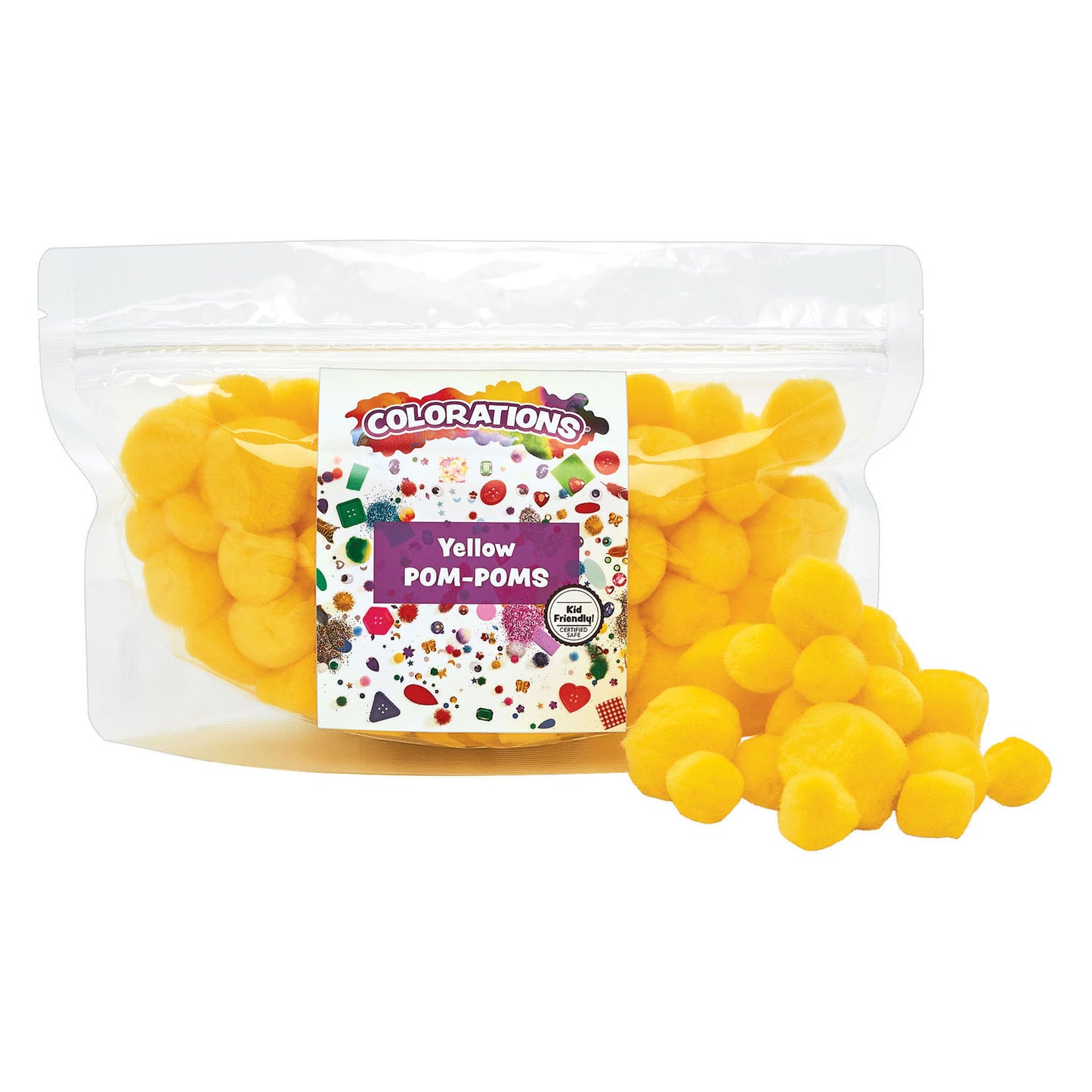 Colorations Pom Pom Geel, 100e.