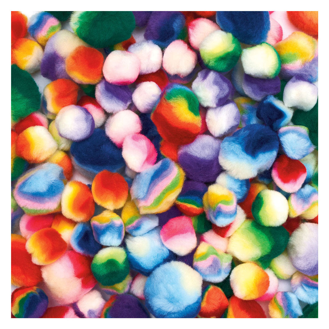 Colorations Rainbow Striped Pom Pom, 180st.