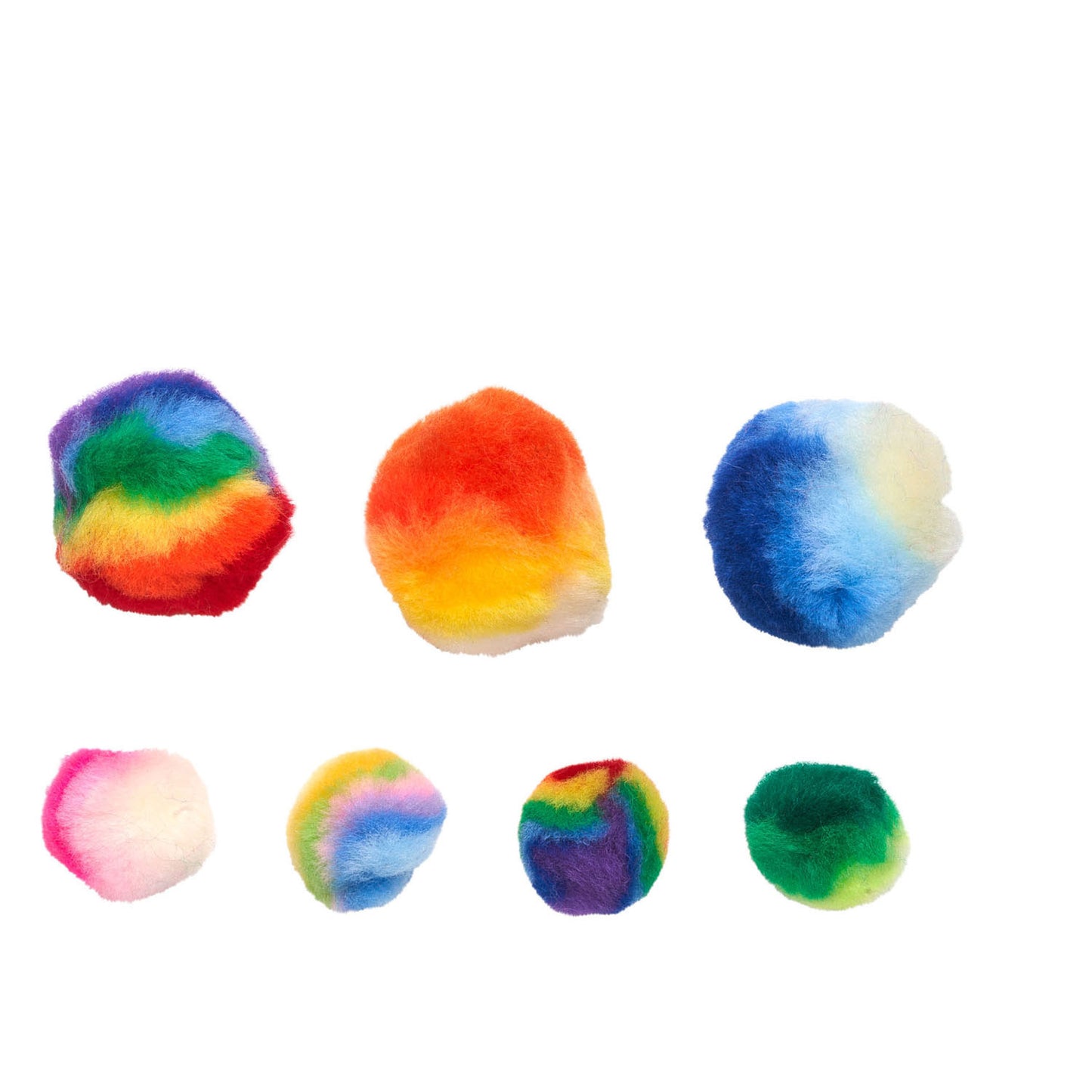 Colorations Rainbow Striped Pom Pom, 180st.