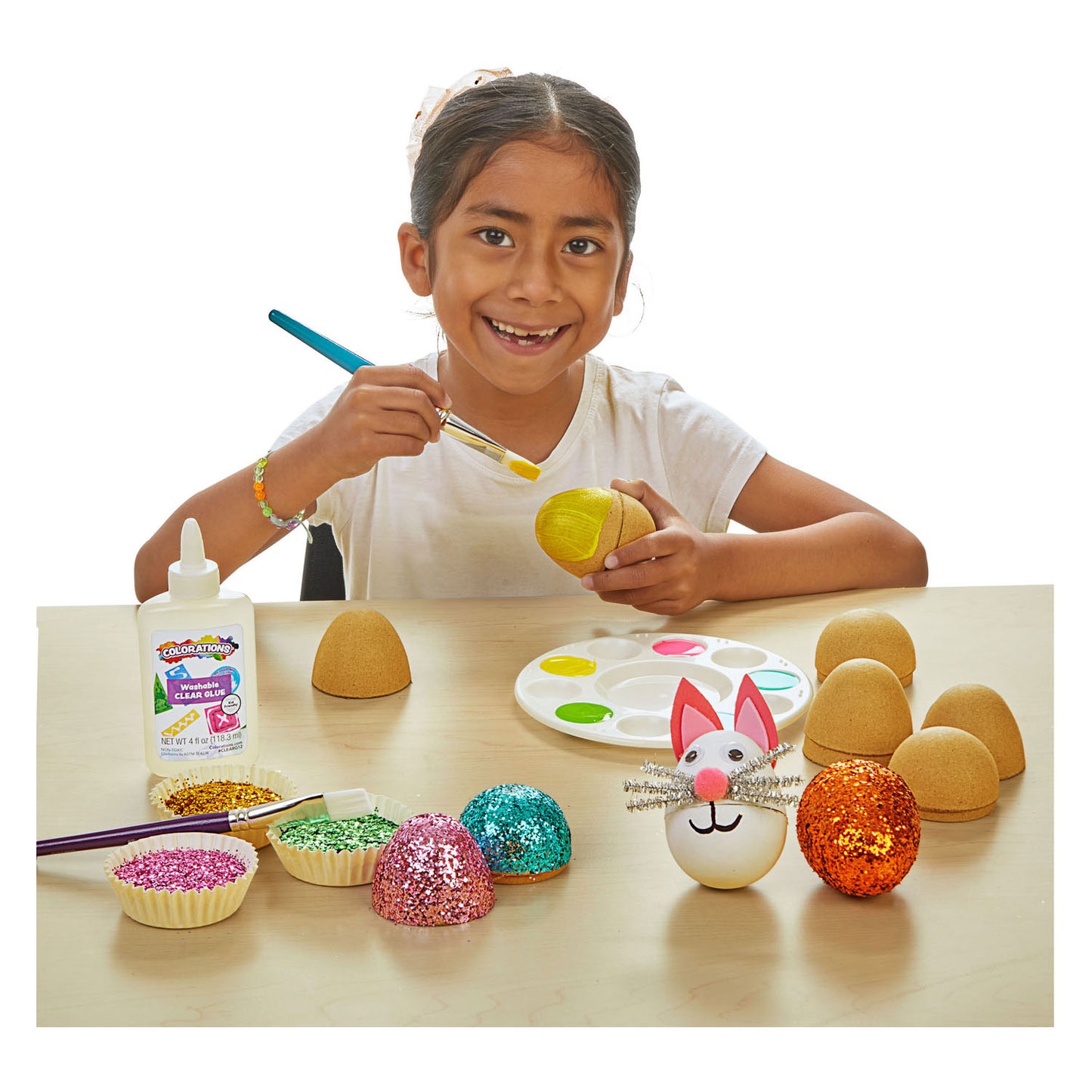 Les colorations décorent vos propres œufs Papier-Mâché, ensemble de 12e.