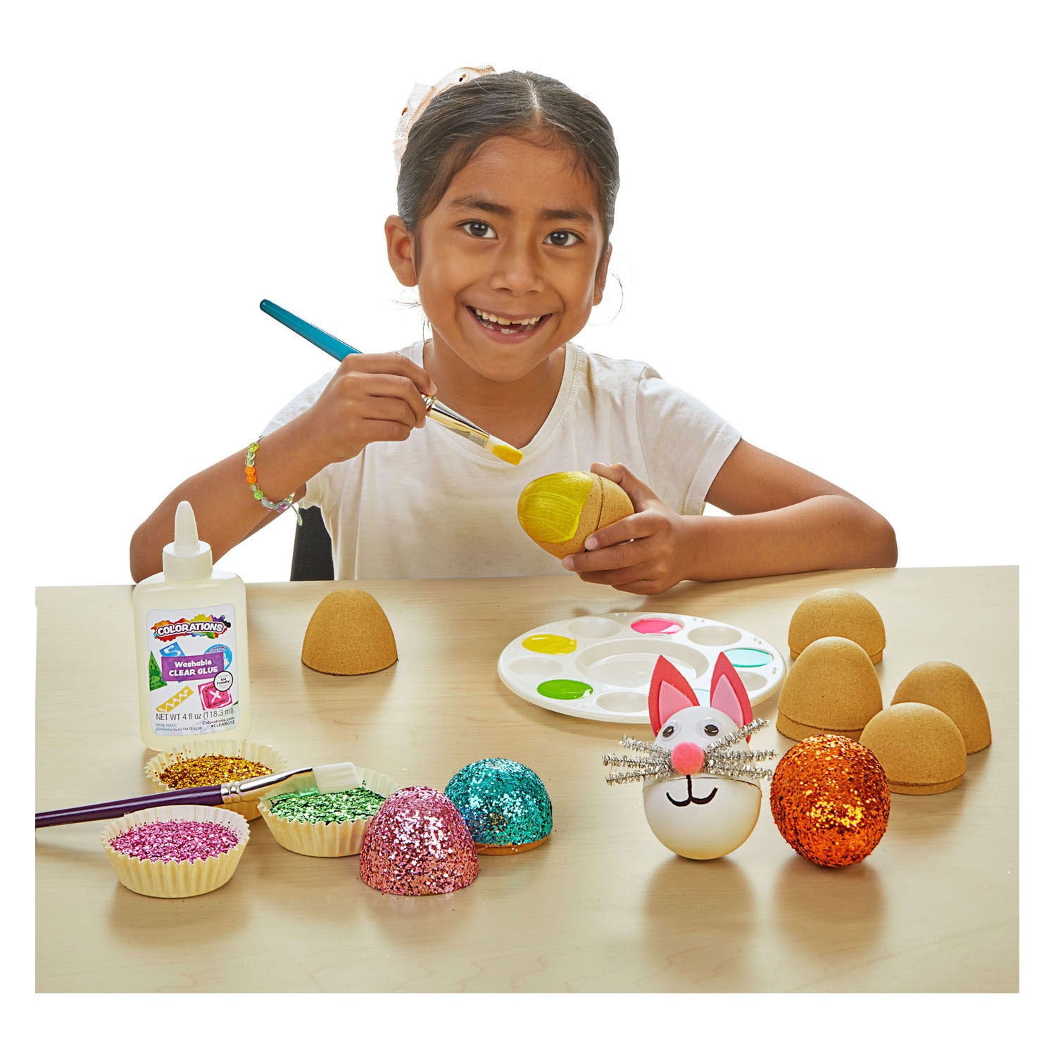 Les colorations décorent vos propres œufs Papier-Mâché, ensemble de 12e.