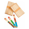 Colorations grandes bâtons d'artisanat en bois, ensemble de 100