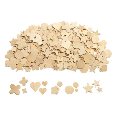 Colorations Formes en bois naturelles dans 5 modèles, 350ST.