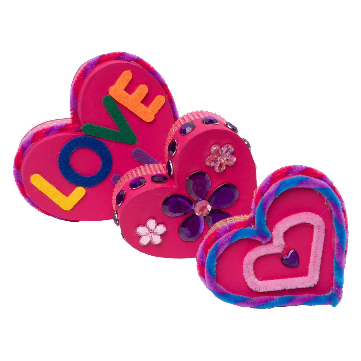 Colorations - Papier -mache Boîtes en forme de coeur, 3e.