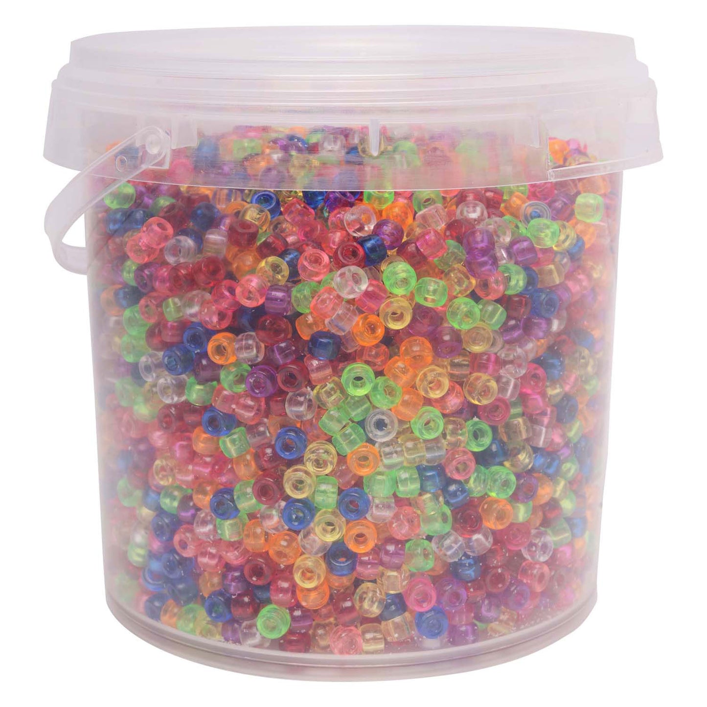 Colorations - petites perles de poney - transparent, 4 x 6 mm, 500 gr.