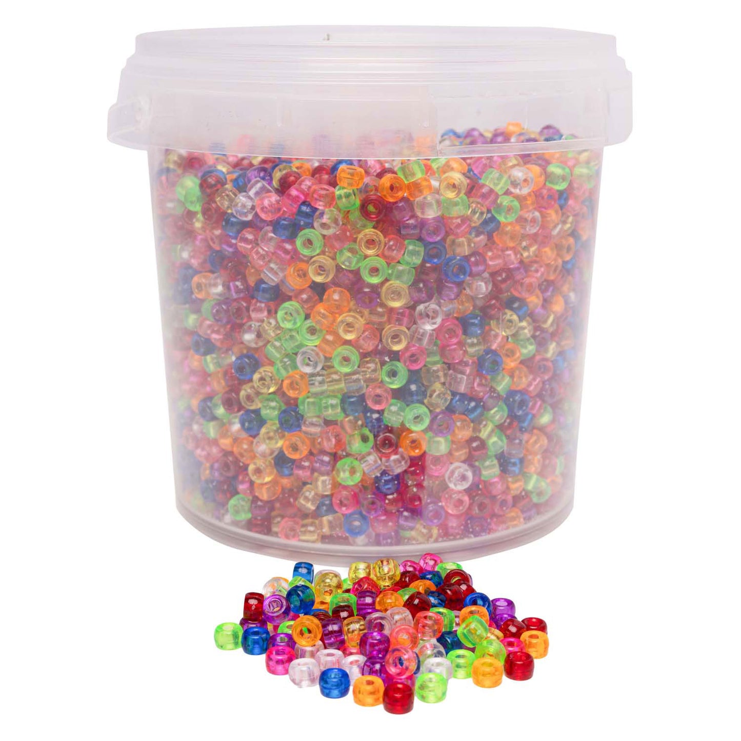 Colorations - petites perles de poney - transparent, 4 x 6 mm, 500 gr.
