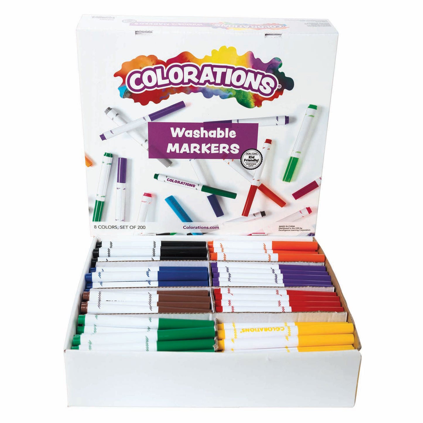 Colorations - Marqueurs lavables, 200st.